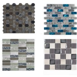 Mixed Marble & Glass Mosaic Tile
